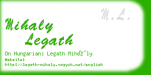 mihaly legath business card
